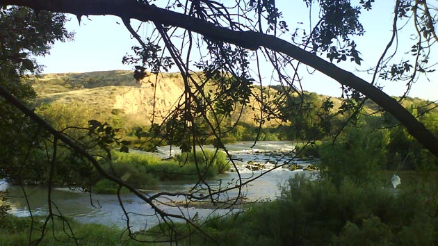 El río Arga en Berbinzana